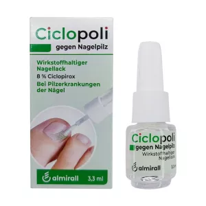 Циклополи (Сiclopoli) Циклопирокс 8% лак от грибка ногтей 3.3мл