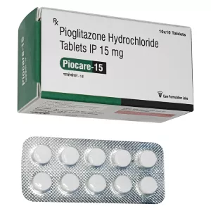 Пиоглитазон (Пиоглар аналог), генерик Актос, Pioglar 15 таблетки 15мг №100