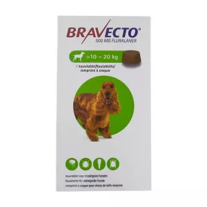 Бравекто для собак 10 - 20 кг ГЕРМАНИЯ! таблетки жевательные 500мг (для средних пород) N1