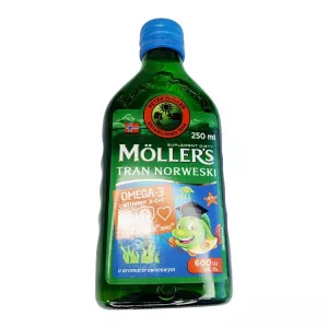 Рыбий жир Меллер раствор Moller omega 3 (Mollers) с фруктовым вкусом Европа 250мл